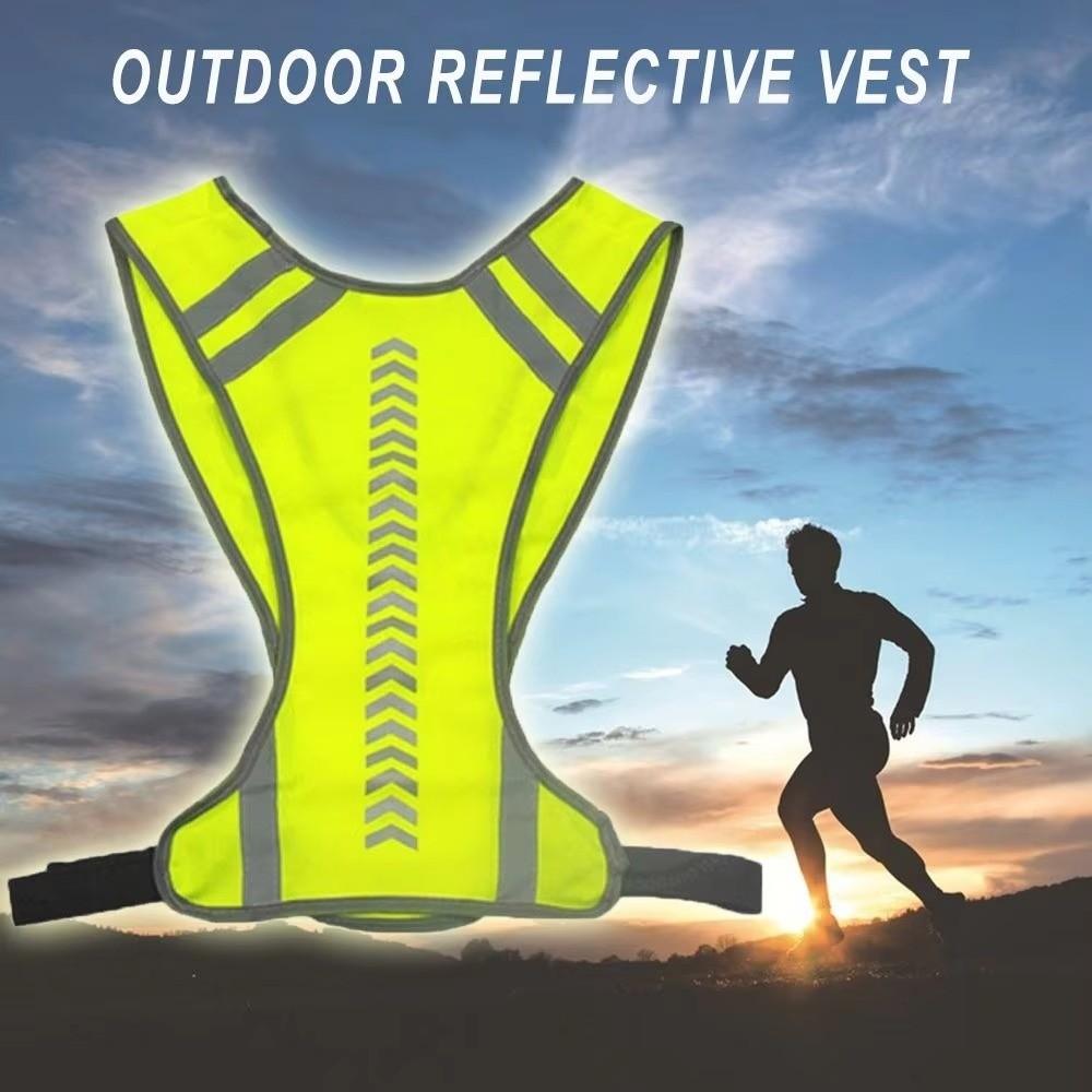 Adjustable Fit Reflective Vest Elastic Design Protective Vest High Visibility Vest Running Jogging