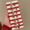 Rhinestone Snake Year Hair Ring Red Chinese Style Bracelet Fashion New Year Hair Rope  Festival