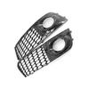 Mesh Fog Light Frame Fog Lamp Grille For A4 B8 Rs4 2009-2012 Glossy Black 8kd807682 8kd807681 Y
