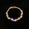 Gold-Plated Zircon Sun & Heart Bracelet: Stylish, Versatile, Elegant Light Luxury Jewelry for Women.