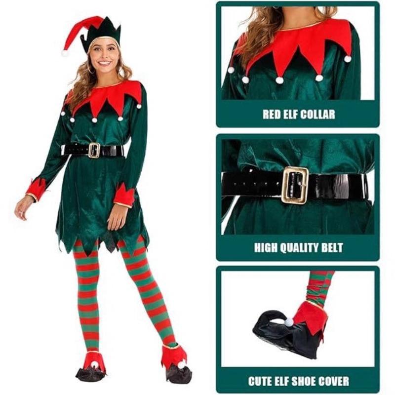 Christmas Show Costume Suit Women's Costume Suit Dress Christmas Elf Clothing Santa Claus