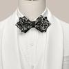Bow Tie Sparkling Rhinestones Decor Sharp Corner Design Bow Tie Weddings Business Parties Suit Accessories