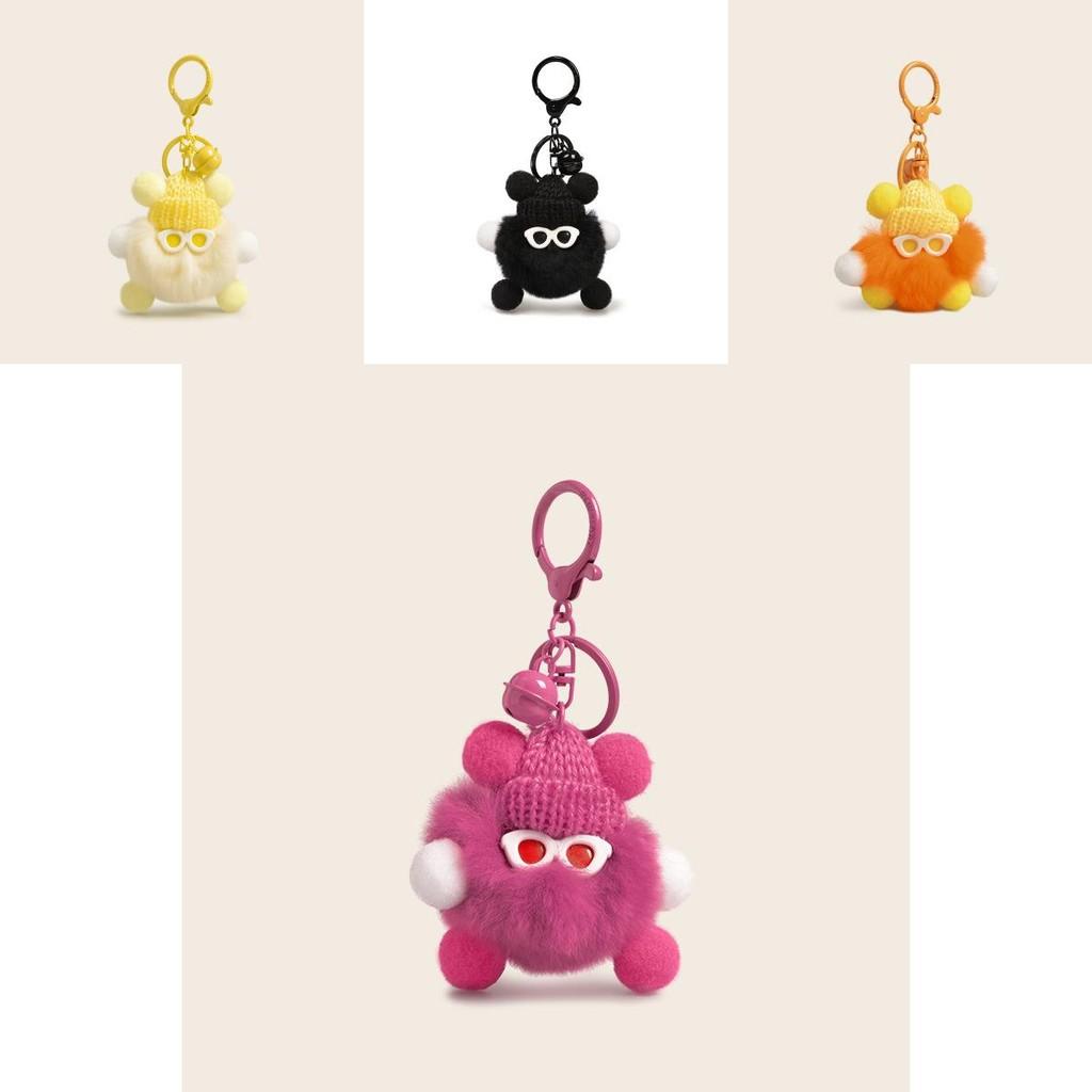 Adorable Plush Cartoon Rabbit Fur Keychain Pendant For Cute Accessory Gifts