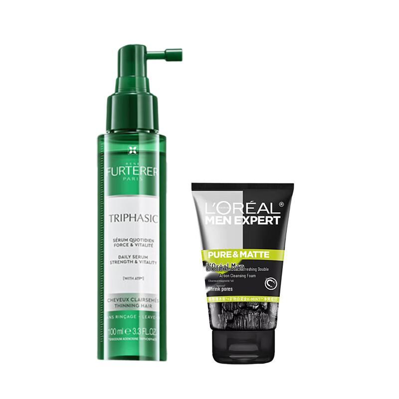 L'Oreal Men's Oil Control Cleanser & Furterer Essence Set
