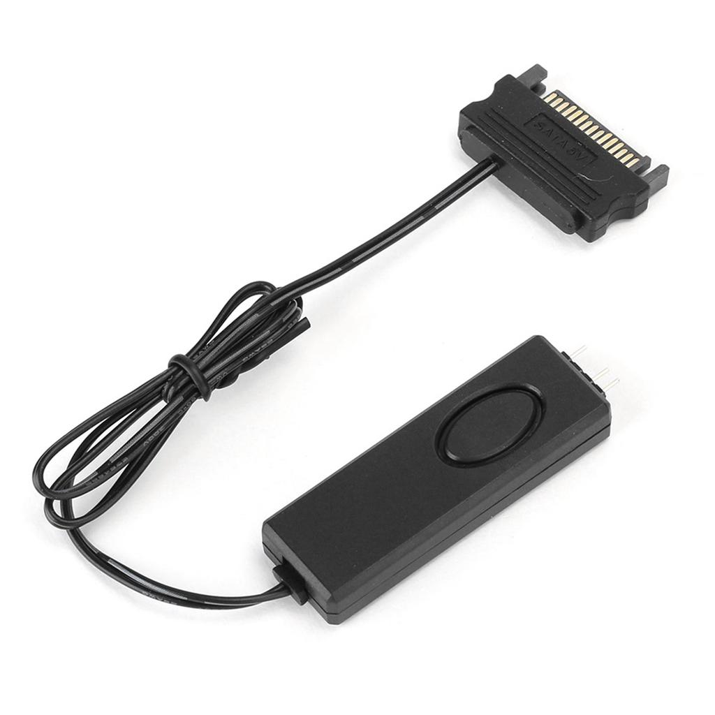 RF Remote Control Fan Light Controller PC Accessories 5V Symphony ARGB Black SATA‑Pin(Black )