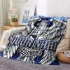 1PC Eagle Crest Custom Name Custom Name Patterned Flannel Blanket Suitable For All Seasons For Home Decor Warmth And Comfort Gifts Holiday Present
