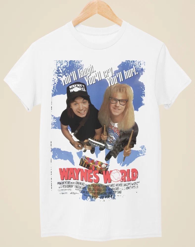 Waynes World Movie Poster Inspired Unisex White TShirt S