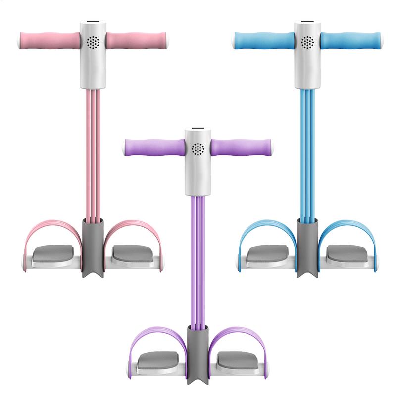 Pedal Exercise Puller 6-Tubes Resistance Band Smart Sit-up Machine Abdominal Fitness Machine Spring Tension Rope Expander Puller