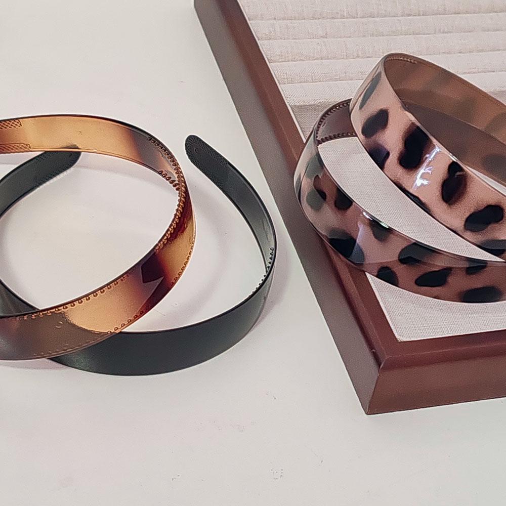 2 ks 2,5 cm široké evropské a americké leopardí čelenky pro ženy a dívky, vintage obroučka jako dárek, korejské vlasové doplňky
