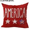 1/4Pcs Americana Style Star-Printed Cushion Covers Sofa Bed Cushion Cover Home Bedroom Decoration, 2D Flat Printing