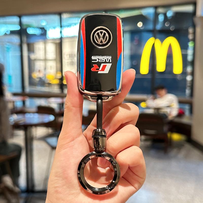 För VOLKSWAGEN Bil Fjärrnyckel Fodral Nyckelringsskal För VW Volkswagen Polo Tiguan Passat B5 B6 B7 Golf 4 5 6 MK6 Jetta Lavida Aut