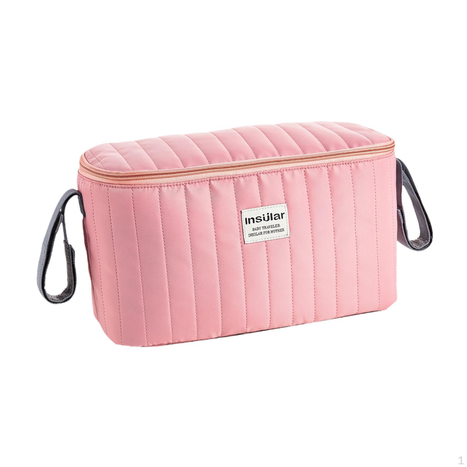 

Сумка для детской коляски для бутылочек, закусок и подгузников розовый