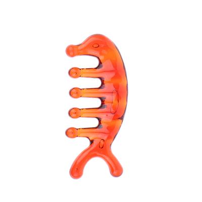 Meridiánový masážní hřeben s pěti zuby Plastová hlava s velkými zuby Terapie akupunkturou Artefaktové drápy Dekompresní přenosný hřeben na pokožku hlavy