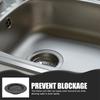 3 Pcs Sink Strainer Kitchen Drain Disposal Flange and Stopper Plug Black Accessories Stainless Steel Essentials