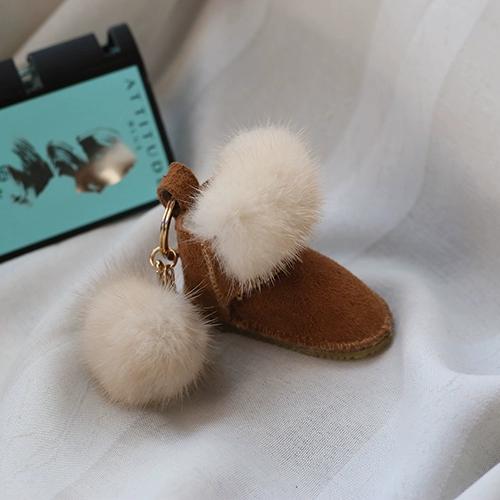 

Зимовий хутряний кулон, Рукавиці з вовни з натурального волосся, Кулон для сумки з хутра норки, Маленьке взуття, Брелок для автомобіля