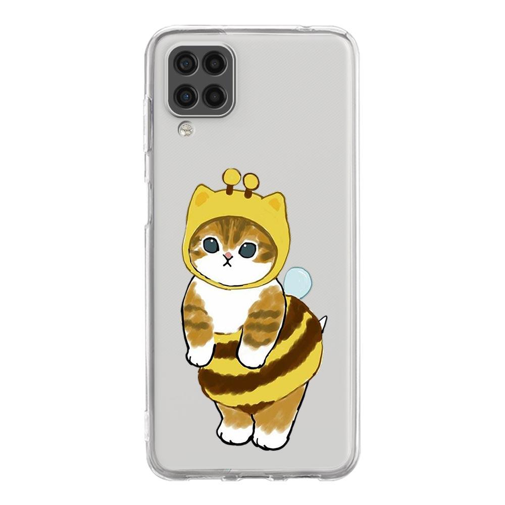 Cute Cat Cartoon Phone Case For Samsung Galaxy A51 A71 A21S A12 A11 A31 A41 A01 A03S A13 A33 A73 A53 A52 A32 5G A23 Clear Cover