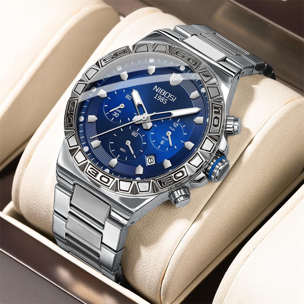 Business Men Watches Luxury Quartz Watches for Men Stainless Steel Waterproof Wristwatches Reloj Hombre