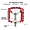 Ultralight CNC Alloy Bike Pedals, Sealed Bearing Anti-Slip Hollow Pedals with 12mm Axle for MTB DH XC & Road Bike