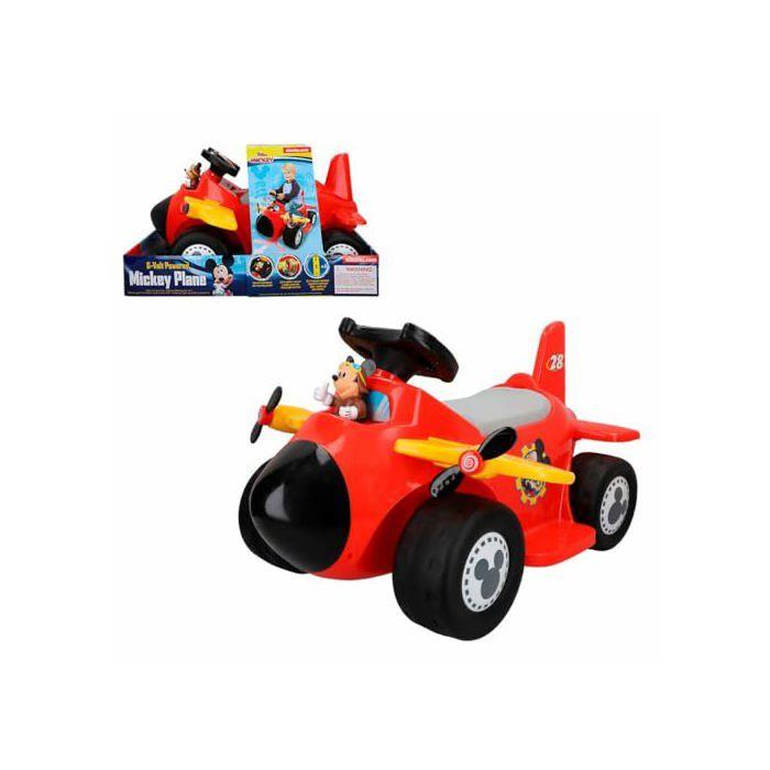 Interaktives Flugzeug für Kinder - Disney - Micky Maus - Rot - Wiederaufladbare 6V-Batterie