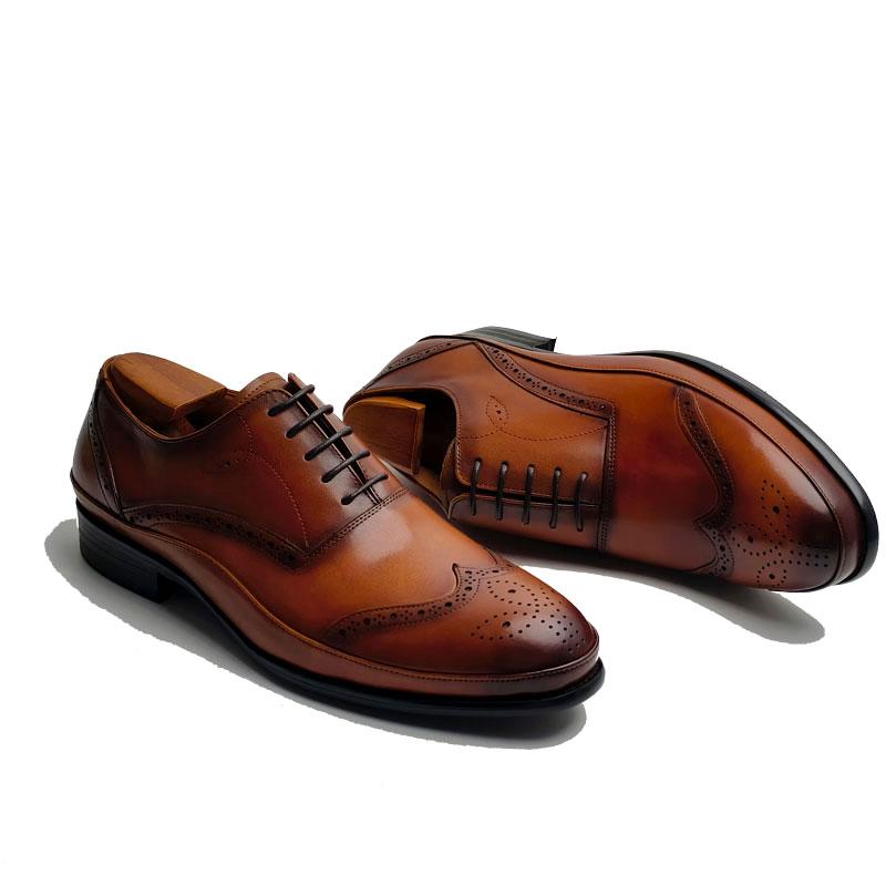 Fashion New Formal Oxfords Leather Shoes For Mens Top Layer Cowhide Leather Formal Business Party Fashion Handmade Shoes High Quality