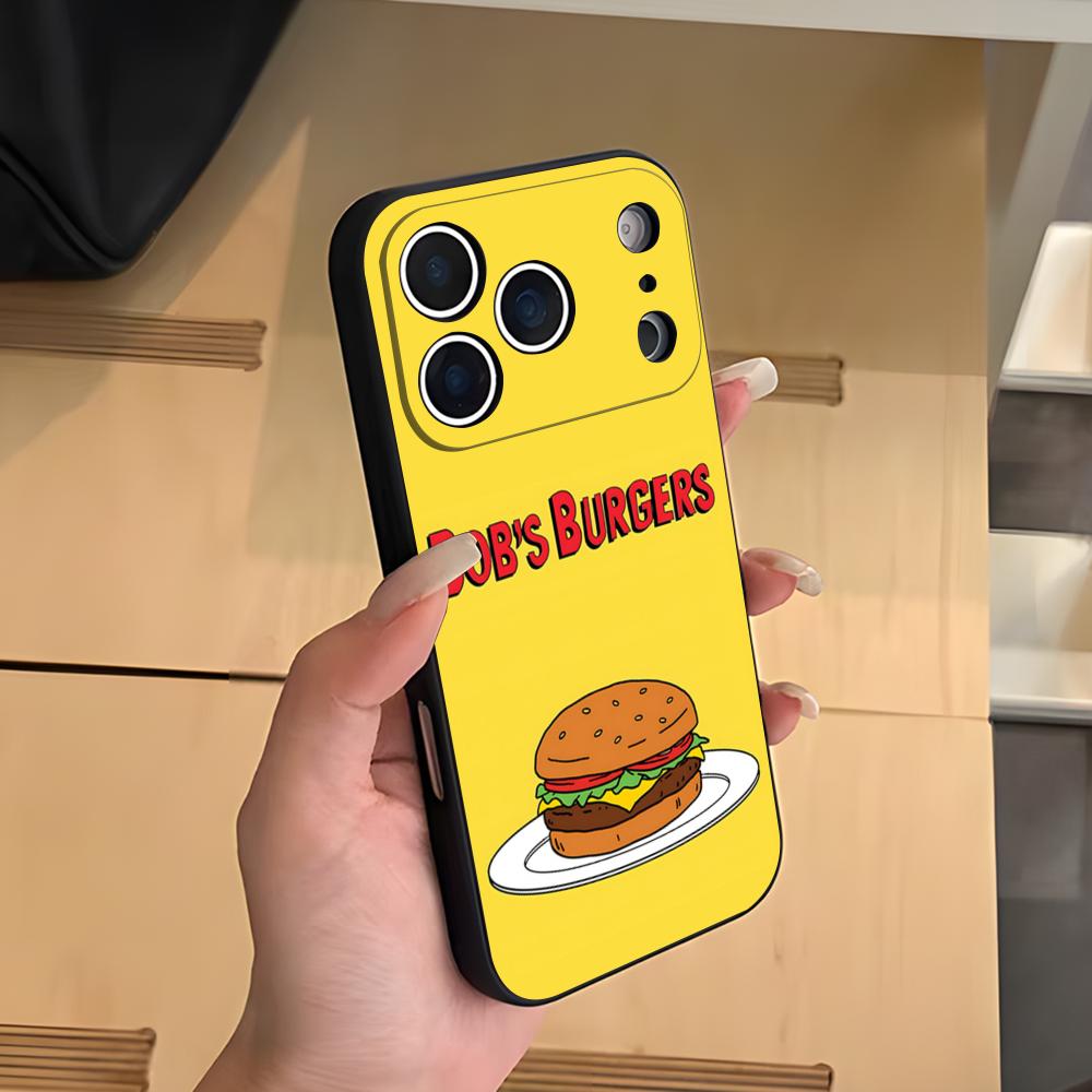 

B-Bobs B-Burgers Phone Case For IPhone 17 Air 16 E Pro Max 15 14 13 Mini 12 Pro 11 Max Plus Black Soft Shell iPhone 14