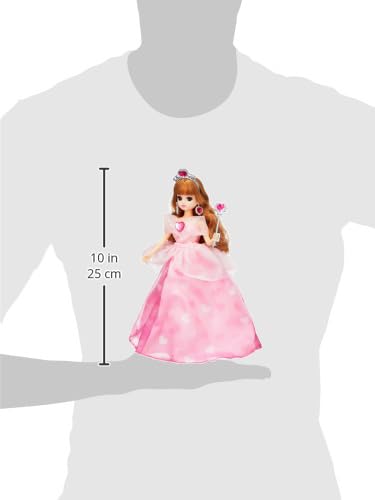 Takara Tomy Licca-chan Doll LD-03 Heartful Princess Dress-Up Pretend Play Toy for Ages 3 and Up