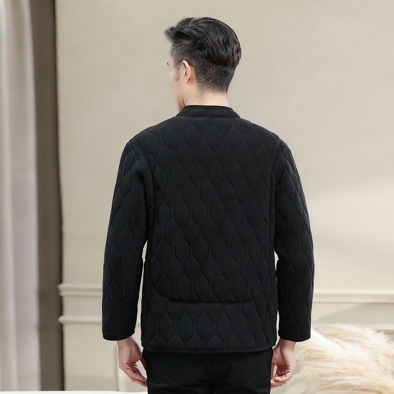 Men's Winter Cotton-Padded Jacket for Dad & Grandpa - Warm, Velvet-Lined Outerwear for Seniors