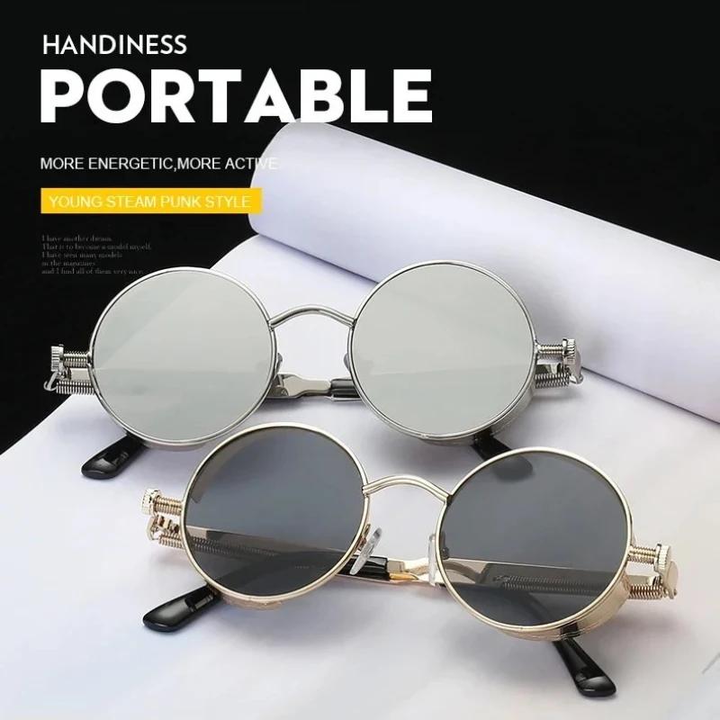 Classic Gothic Steampunk Sunglasses Sun Glasses Men Women Brand Designer Vintage Round Eyeglasses Fashion Driving Goggle UV400
