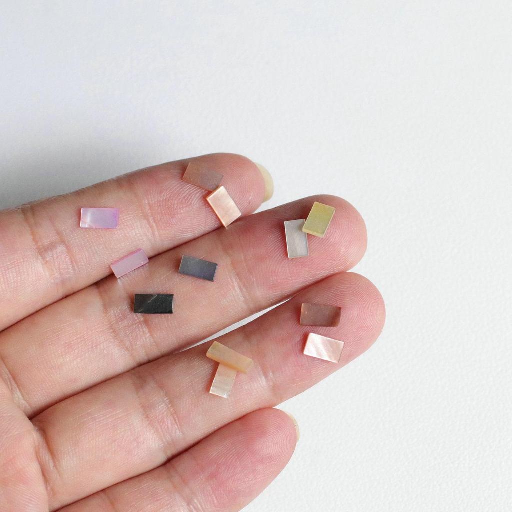 Vibrant 4x7mm Shell Slices for DIY Nail Art