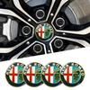 60mm/65mm Car Wheel Rim Tire Hubcap Sticker Decals for Alfa Romeo Giulia Giulietta 159 156 MITO Stelvio 147 Sportiva AccessoriesNC7 