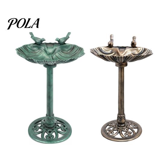 Pedestal Bird Bath, Copper Resin Birdbaths Weather Resistant Floral Accents, Vintage Bronze Finish Garden Decor for Outdoor Lightweight Courtyard Sale