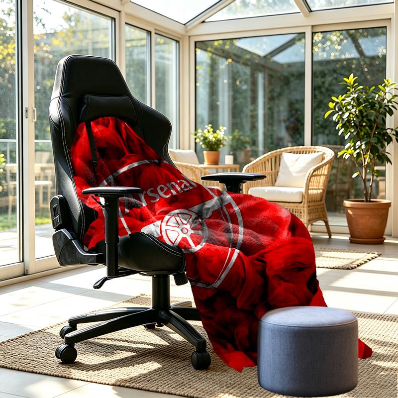 Coperta Stampata Arsenal F.C. - Morbida e Confortevole, per Camera da Letto, Viaggio, Divano, Decorazione Casa - Regalo di Compleanno Natale per Amico