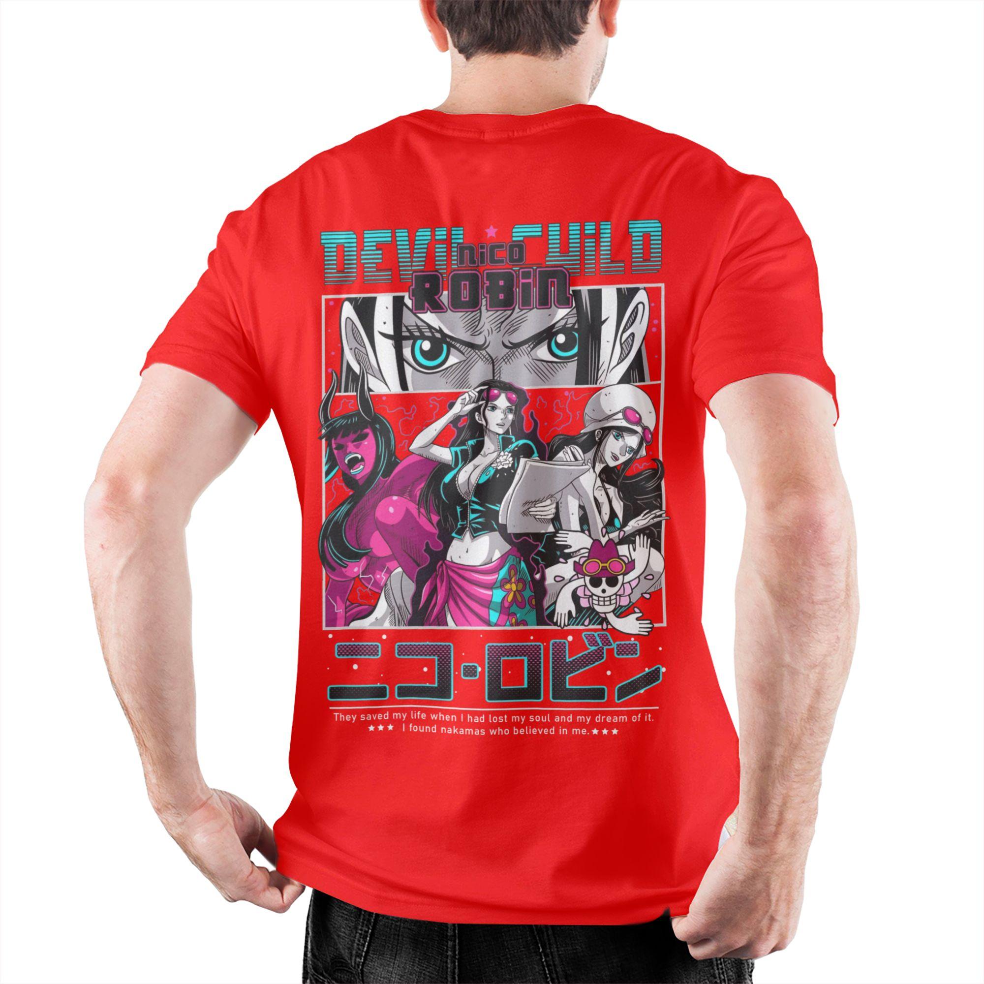 

Nico Robin Ones Pieces TShirts for Men Hipster 100 Cotton Tees O Neck Short Sleeve T Shirt Big Size Clothes M