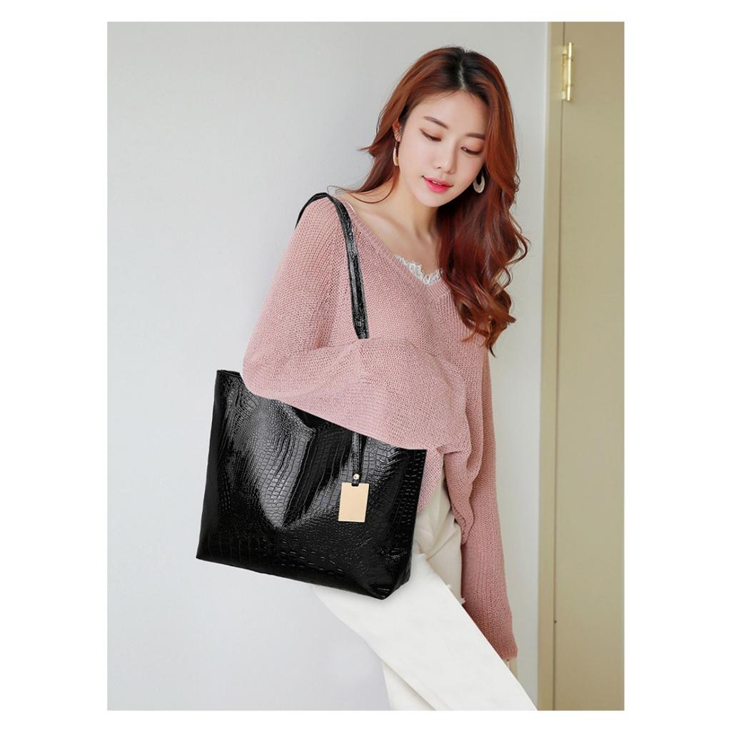 Damska torebka retro - Torba crossbody/na ramię o dużej pojemności, Elegancka torebka z metalową ozdobą, Damski portfel, Portfel retro, Torebka do pracy