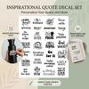 Transparent Inspirational English Sticker Sheet for Journal Decoration Motivational Quotes Scrapbooking Material