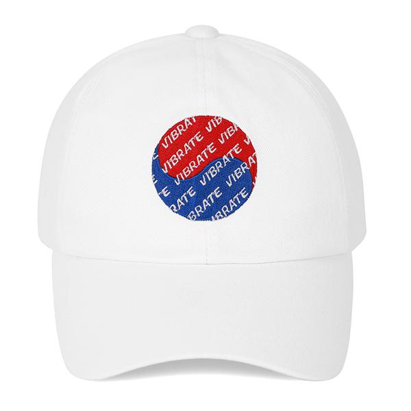 VIBRATE Korean Flag Logo Ball Cap (White)