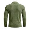 Men's Long Sleeve Stand Collar Knit Pullover Base Layer T-Shirt