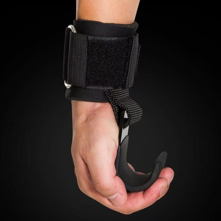 Weightlifting Grip Gloves with Steel Hooks and Wrist Support