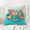 B-Bugcat C-Capoo Cushion Cover Summer Coolness Linen Fabric Double-Sided Printing Pillow Case Sofa Home Decor Gift