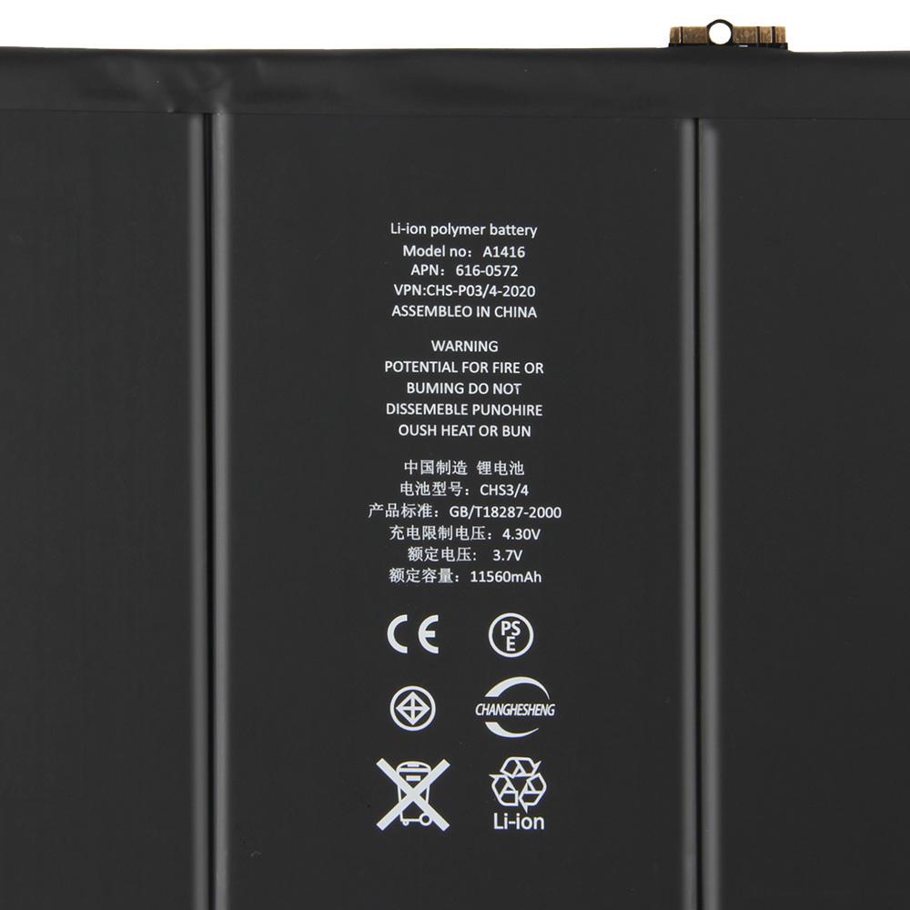 Rechargeable Lithium Battery For iPad 3 iPad3 iPad 4 iPad4 A1416 A1458 Tablet Battery 11560mAh