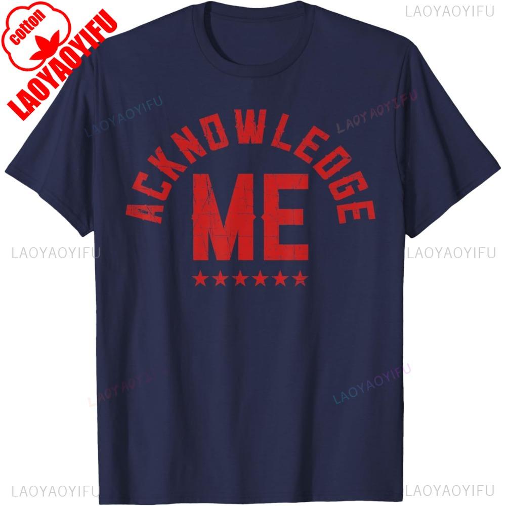Vintage Style Roman Reigns Acknowledge Me Sports TShirt Cotton Casual Fashion Short Sleeve Man Tshirt Harajuku Y2k Man Tees