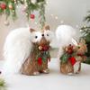 Christmas Woven Fox Squirrel Decor With European Style For Holiday Display