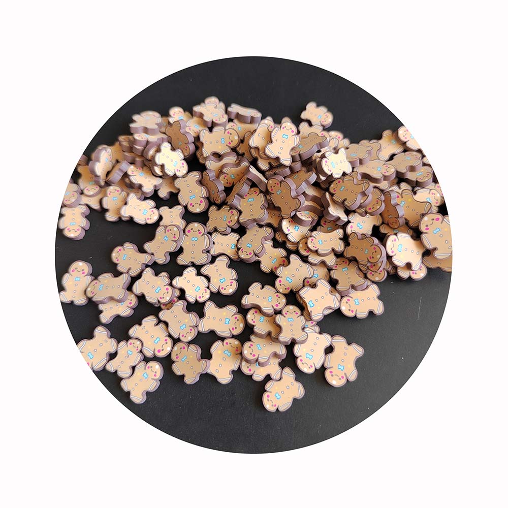 Christmas Polymer Hot Soft Clay 500g Lot Cute Gingerbread Man Sprinkles DIY Nail Art Scrapbook Phone Decor Crafts Artificial 500g/bag