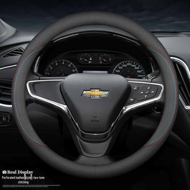 Genuine Leather Chevrolet Steering Wheel Cover for Cruze, Lanos, Sail, Malibu XL, Cavalier, Orlando, Equinox