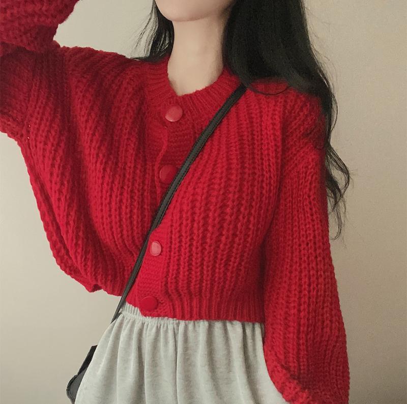 Autumn and Winter Cashmere Sweater Women's Self-Cultivation Half High Neck Cardigan Warm Knitted Sweater Women