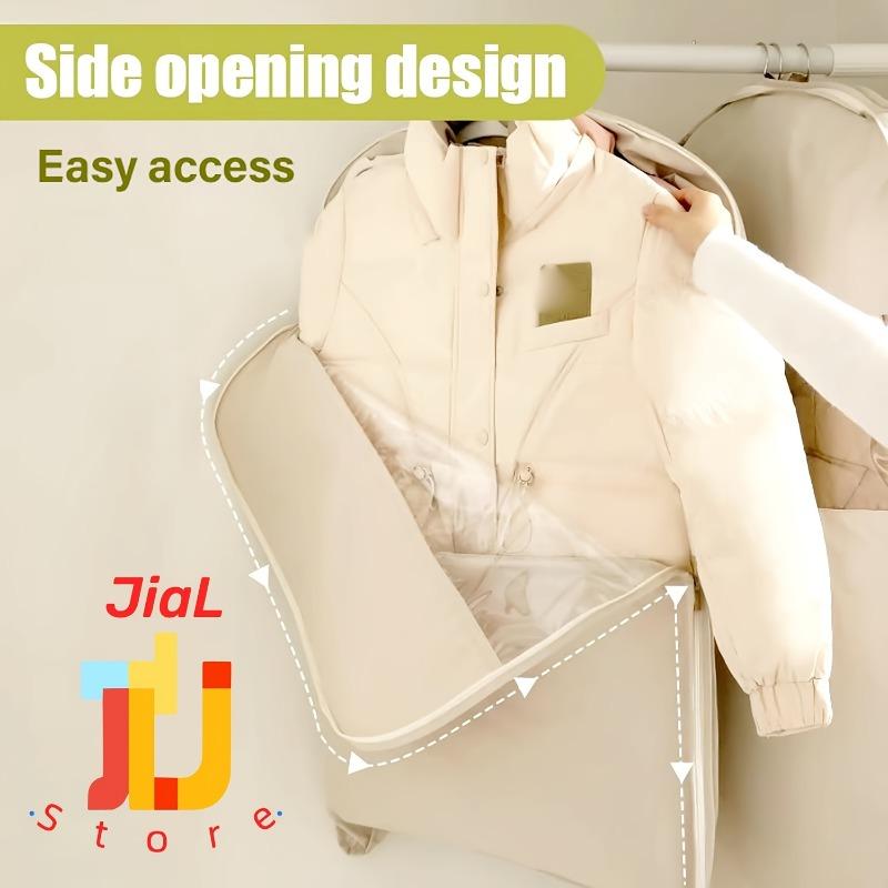 1pcs Gorget Satin Hanging Transparent Garment Dust Cover Wardrobe Storage Coat Down Suit Protector Durable Household Supplies