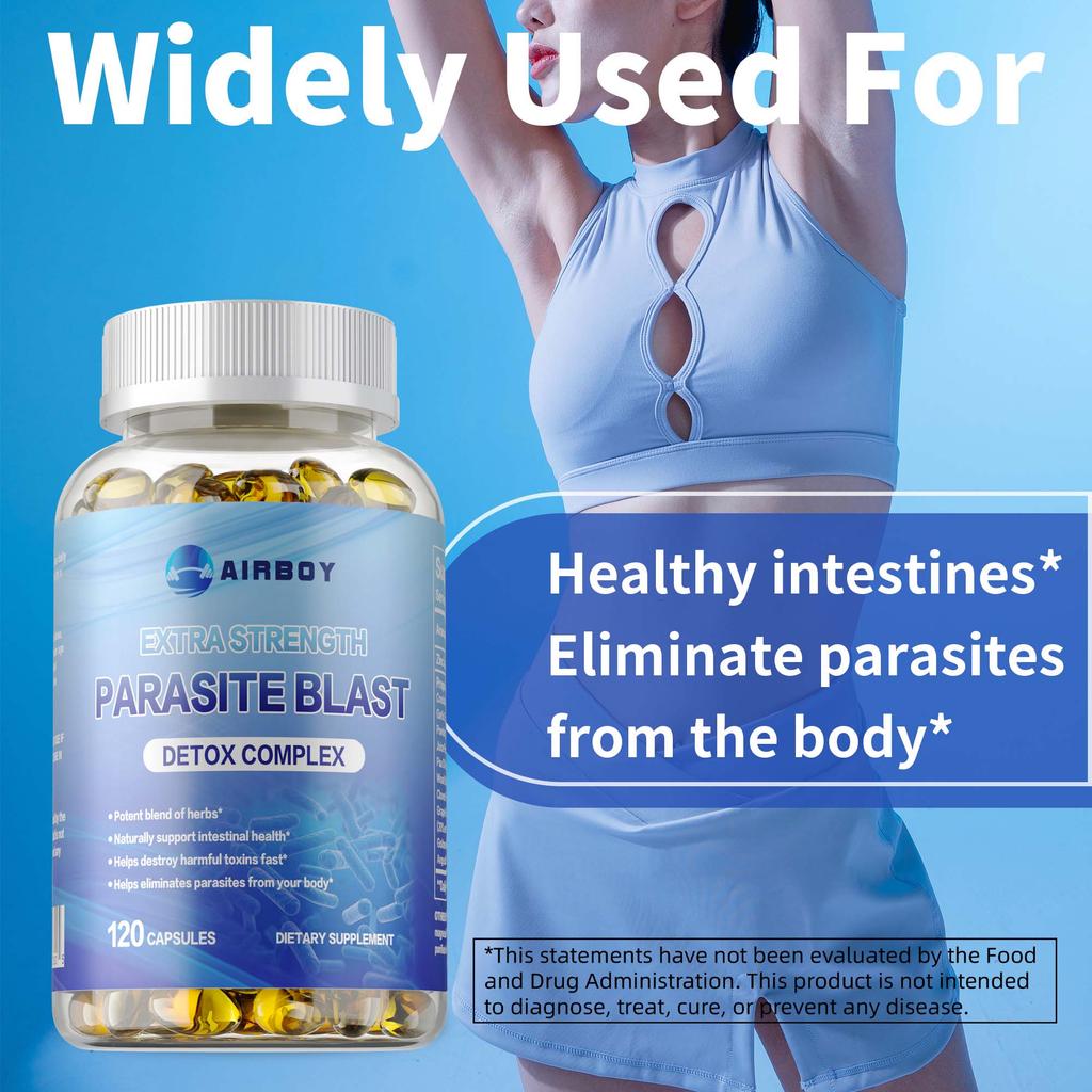 Le capsule Detox Complex aiutano a eliminare i parassiti e a mantenere la salute intestinale.. Sono vegani e adatti agli adulti.