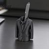High-quality Pen Holder 3D Printed Suit-Shaped Holder, Creative Business Desk Organizer for Pencils Markers Scissors, Matte Desktop Black Minimalist