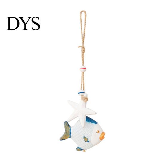 Hanging Sea Creature Display Mediterranean Nautical Wall Decor, Handcrafted Wooden Ocean Style Ornaments, Decorative Pendants with Animal Cotton Rope