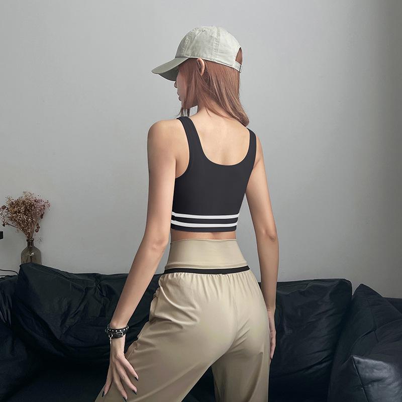 

Женский контрастный спортивный бюстгальтер с высокой ударопрочностью для бега и йоги